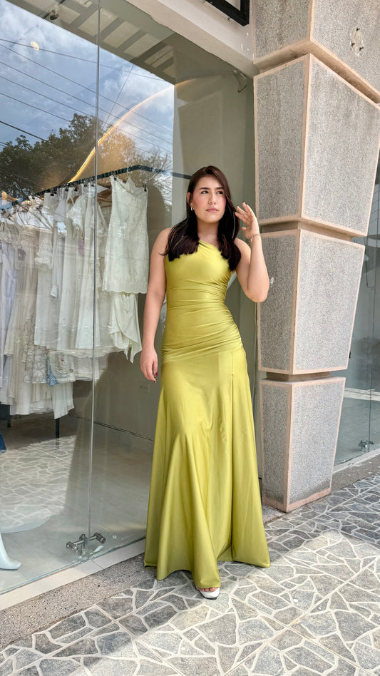VESTIDO MICAELA PISTACHO