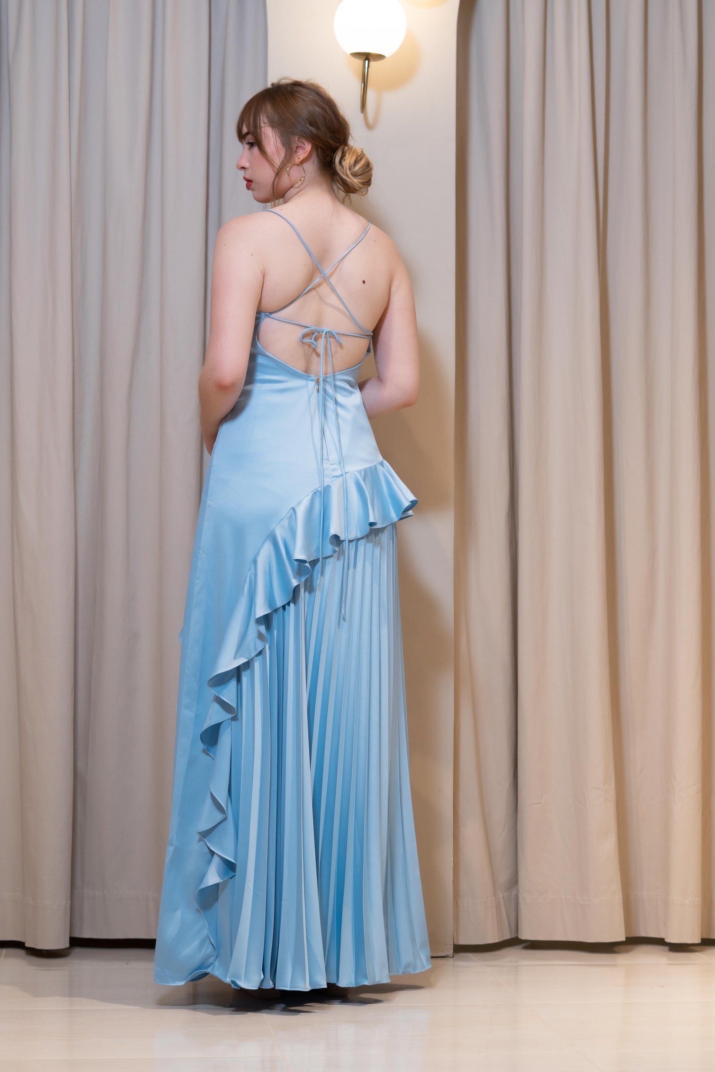 VESTIDO CAMELIA AZUL CELESTE