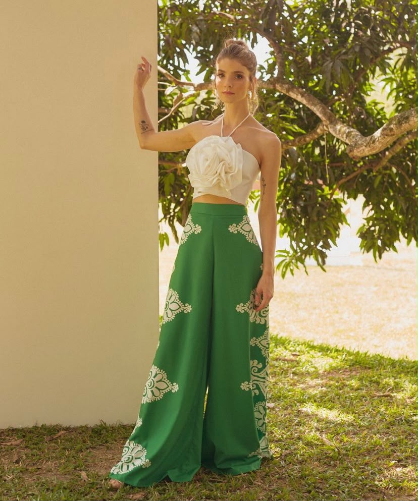 Pantalón Verde Estampa