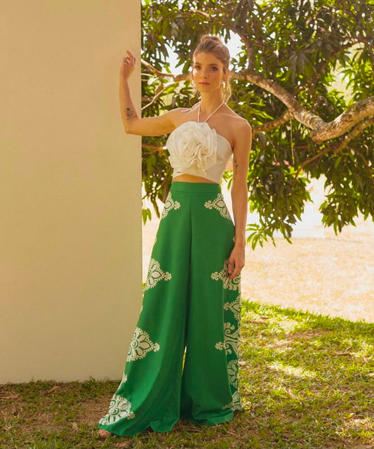 Pantalón Verde Estampa