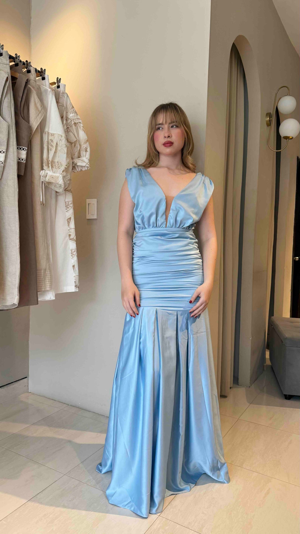 Vestido Georgina Celeste