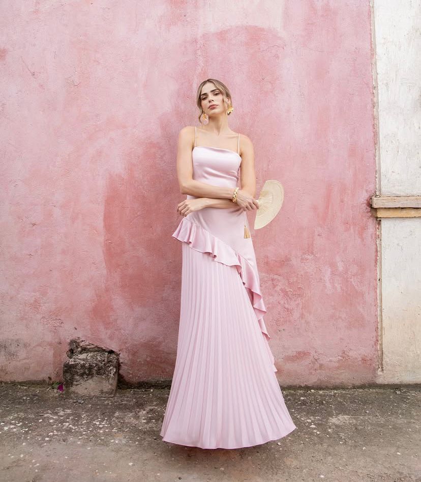 VESTIDO CAMELIA PALO DE ROSA