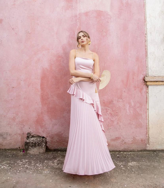 VESTIDO CAMELIA PALO DE ROSA